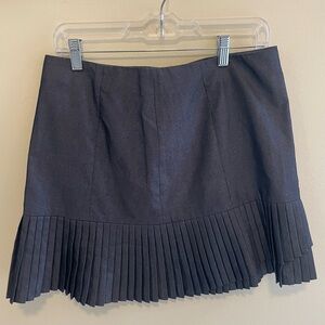 Banana Republic Charcoal Pleated Mini Skirt